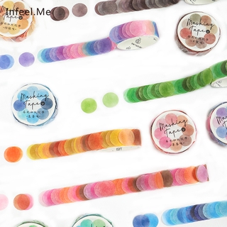 Infeel.Me 100 แผ่น / ม้วน Washi สีสันสดใสเทปสมุดเครื่องเขียน