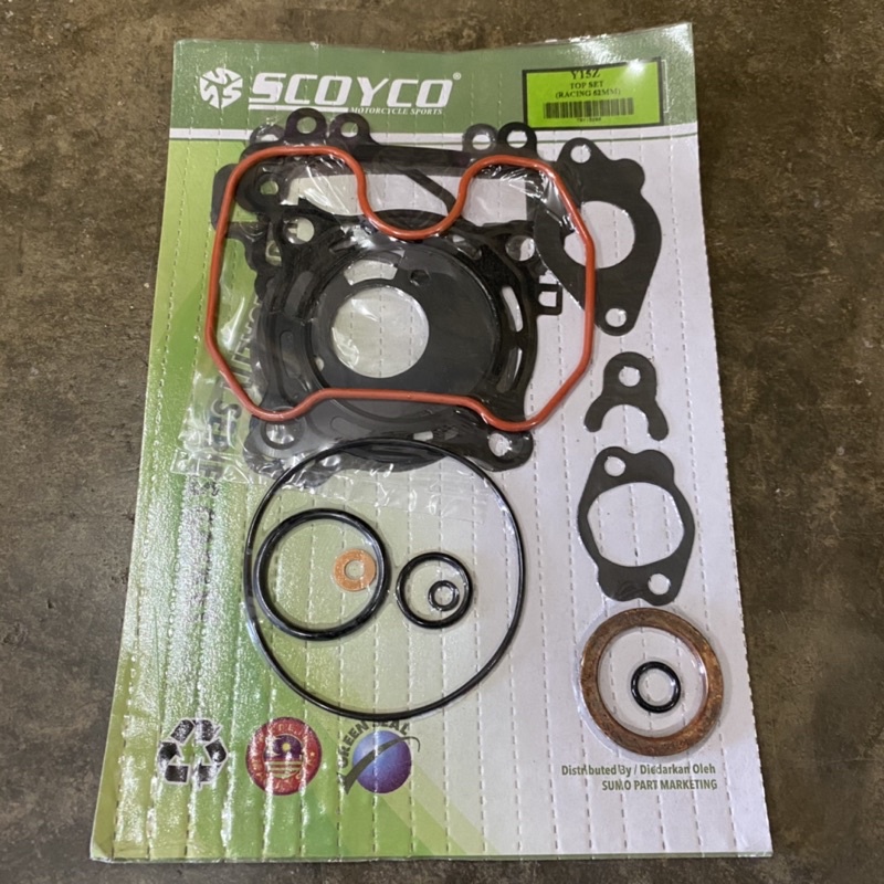 SCOYCO Y15ZR GASKET TOP SET METAL FOAM 62MM 63MM 65MM TOP SET Y15