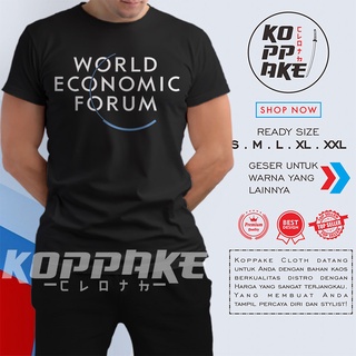 Wef เสื้อยืด พิมพ์ลายโลโก้ World Economic Forum distro สําหรับผู้ชาย qFJC