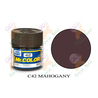 สีสูตรทินเนอร์ Mr.hobby Mr.color C42 Mahogany Semi-Gloss 10ml