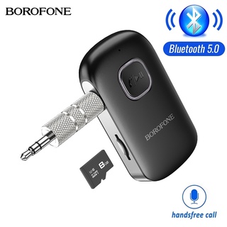 Borofone BC42 อะแดปเตอร์รับสัญญาณเสียงเพลง บลูทูธ 5.0 Aux BT รองรับการ์ด TF แฮนด์ฟรี สําหรับรถยนต์