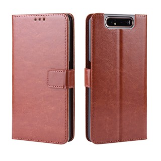 เคสสำ Samsung Galaxy A80 GalaxyA80 Galaxya80 Case Leather เคสฝาพับ มือถือแล