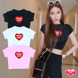 ❤️❤️ เสื้อครอป ลายหัวใจ Woman made MAYANA BKK ❤️❤️