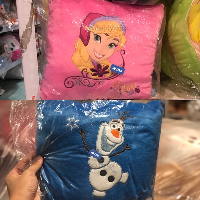 หมอนอิง จัตุรัส Elsa เอลซ่า & Anna แอนนา & Olaf โอลาฟ Frozen 12นิ้ว