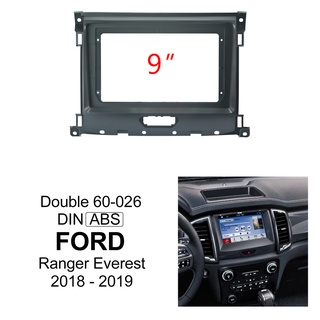 Fascia แผงวิทยุรถยนต์ เครื่องเล่น MP5 สเตอริโอ กรอบ 9 นิ้ว Android 2Din สําหรับ 2018-2019 Ford Ranger