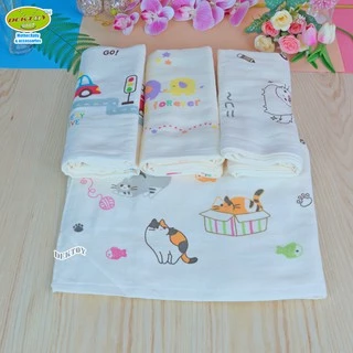ผ้าเช็ดตัวเด็ก2หน้า ผ้าสาลู ผ้าขนหนู ไซส์ 60 x 120 ซม.