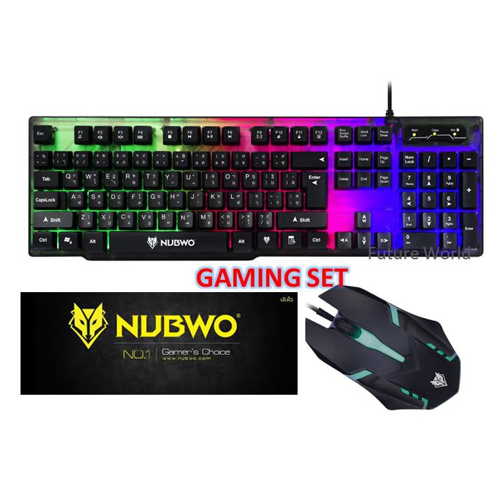 NUBWO GAMING Set 2 Keyboard+Mouse+Speaker