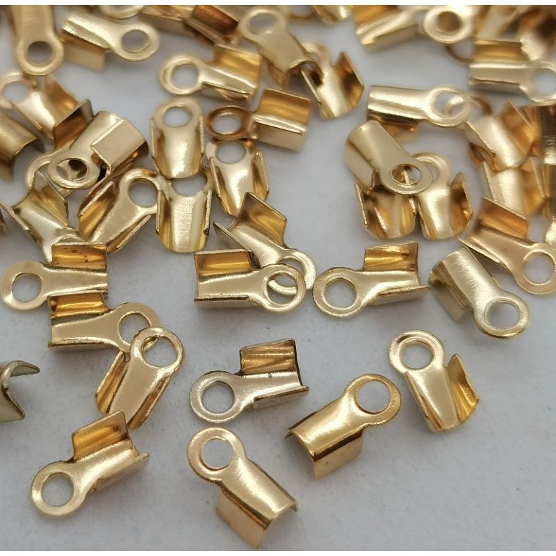 Fold Over Small Cord End Clip 3mm x 6mm
