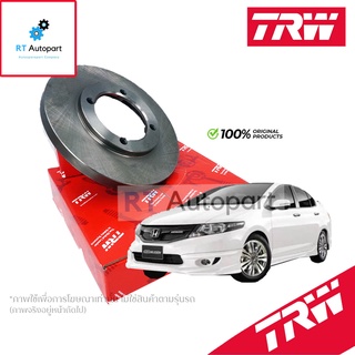 TRW (1แผ่น) จานดิสเบรกหลัง Honda Jazz GE ปี08-13 City GM2 ปี08-11 ก่อน Minorchange / จานดิสเบรค จานเบรก / DF7499