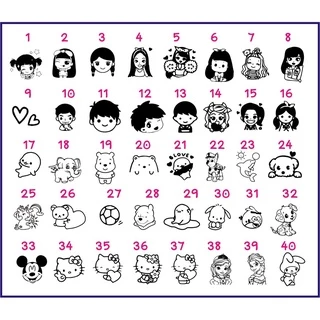 ตรายางหมึกในตัว น่ารัก ด้ามการ์ตูน