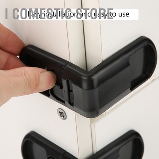 I Comestic Store 6pcs/ Set Adhesive Right-angle Safety Durable Lock Keep Baby Safe for Drawer Cabinet