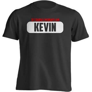 คอลูกเรือเสื้อยืดลําลอง แขนสั้น พิมพ์ลาย I Am Kevin แนวตลก คุณภาพสูง สไตล์เกาหลี สําหรับผู้ใหญ่S-5XL