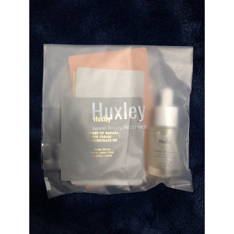 เทสเตอร์ Huxley 6 ชิ้น ของใหม่ Oil-like/Eye Cream/Grab Water/Cream Glow/Oil/Body Wash
