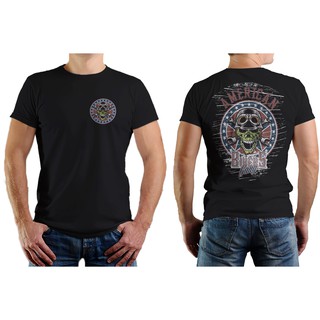 เสื้อยืดลายหัวกระโหลก Bikers Gang