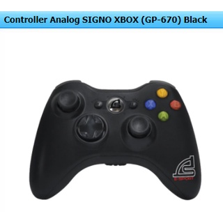 จอยเกมส์  JOY Analog XBOX GP-670 USB 2.0 / Vibration Controller Analog SIGNO XBOX (GP-670) Black