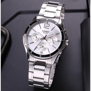 Casio Standard นาฬิกาข้อมือผู้ชาย สายสแตนเลส รุ่น MTP-1374D-7A-ของแท้ รับประกันสินค้า 1 ปีเต็ม