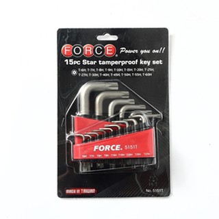 FORCE (ฟอร์ซ) 5151T ชุดประแจหัวจีบแกนกลวง 15 ชิ้น(F131-5151T)