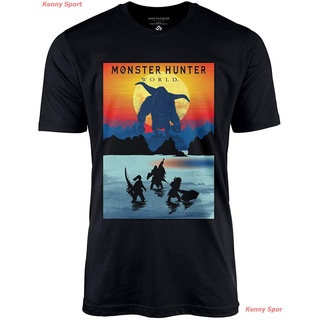 tshirtเสื้อยืดคอกลมฤดูร้อนเสื้อยืดยอดนิยม Monster Hunter World Black Tee Mens Womens T-shirtsSto4XL