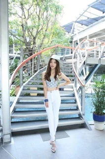 💦กางเกงยีนส์ทรงสกินนี่💦เอวสูงผ้ายืดสีขาว💗เข้ารูปเก็บทรงผ้าดีใส่สบาย LOOKTREAND (กวาง)-#-2