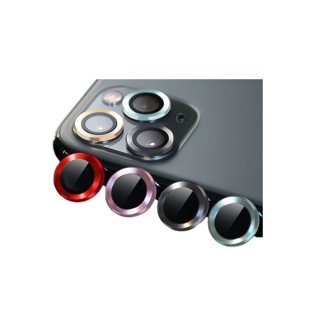 แหวนครอบเลนส์กล้อง 3D กระจกนิรภัย โลหะ ป้องกันรอยขีดข่วน สำหรับ iPhone 11 11Pro 11 Pro Max iPhone 12 12 Pro 12 Pro Max iPhone 12Mini