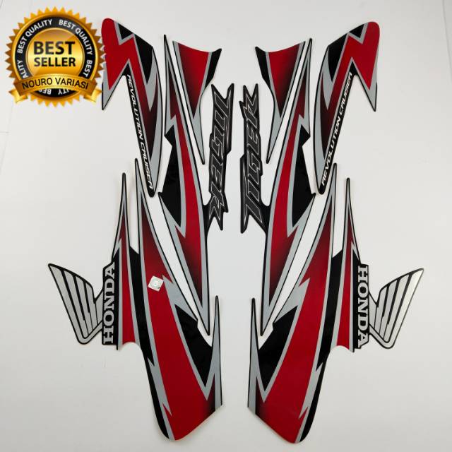 Hitam 2010 2011 honda tiger striping รายการสีดํา ตัวเรือนคุณภาพมาตรฐาน