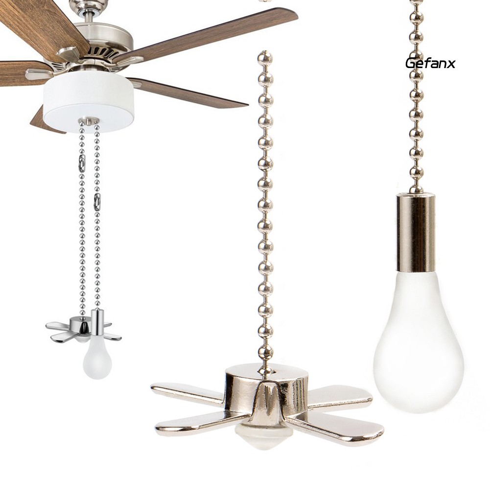 [GX] 2Pcs/Set Durable Metal Retro Ceiling Fan Pulls Lamp Chain Extender