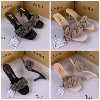 เช็คสต๊อกก่อนกดสั่ง#สูง3นิ้ว#รองเท้าZARA#งานชนช็อป#รองเท้าส้นสูงZARA#รองเท้าหนังสาน#รองเท้าส้นสูง#รองเท้าส้นสูงทรงสวน