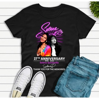 tshirtเสื้อยืดคอกลมฤดูร้อนเสื้อยืด พิมพ์ลาย Selena Quintanilla - 27Th Anniversary 1995-2022 สําหรับผู้ชายSto4XL