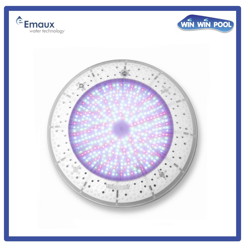 ไฟสระว่ายน้ำ Emaux E‐Lumen‐252 20W/12V แสงสี RGB Multi colour 14 Modes แบบแปะผนัง (เฉพาะโคม)