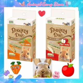 Bunny Duo 10 กรัม ขนมสติ้กแท่ง แครอท , แอปเปิ้ล