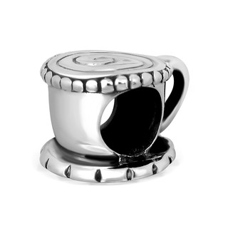 Machu Silver จี้กำไลข้อมือเงินแท้ 925 Sterling Silver ลายแก้วกาแฟ พร้อมถุงกำมะหยี่