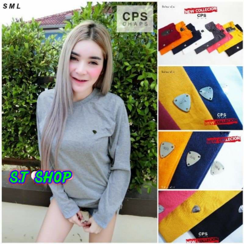 CPS-CHAPS เสื้อแขนยาวคอกลม Cotton 100%