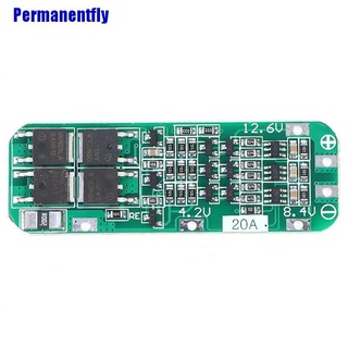 (Permanentfly) บอร์ดป้องกันที่ชาร์จลิเธียม 3S 20A Li-Ion 18650 Pcb Bms