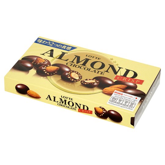 ✨ขายดี✨ ลอตเต้ ช็อกโกแลตสอดไส้อัลมอนด์ 89กรัม Lotte Almond Chocolate Crisp 89g