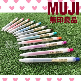 Muji ปากกาเจลมูจิ MUJI แบบกด ขนาด0.5 MM ของแท้ จากญี่ปุ่น