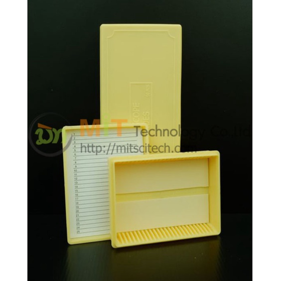 กล่องใส่สไลด์พลาสติก Slide Box ขนาดบรรจุมีแบบ 25 แผ่น 50 แผ่น 100 แผ่น ของไทย