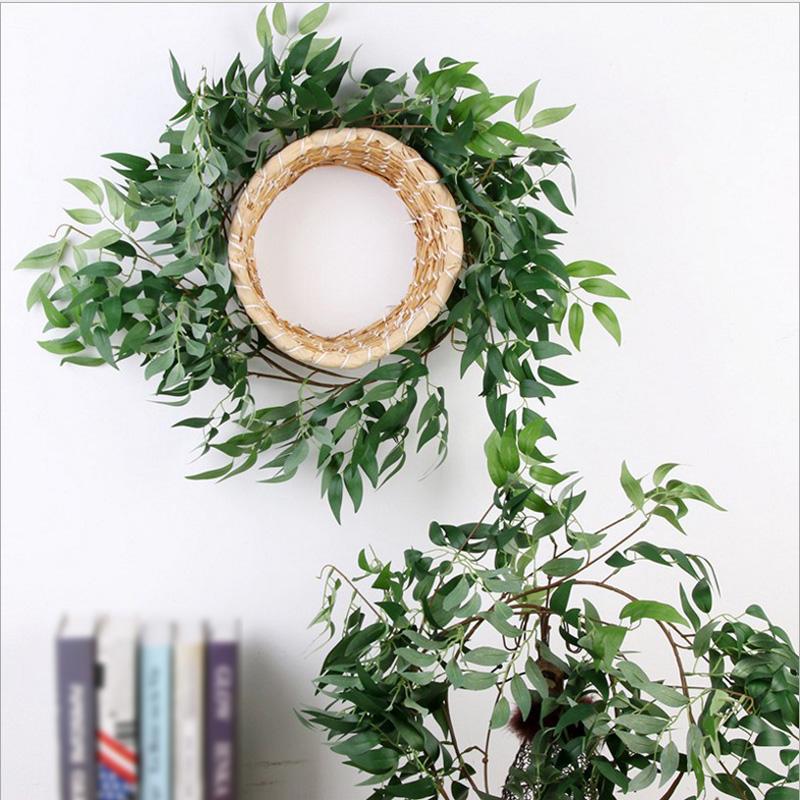 Durable 1.7m Willow Leaves Wedding Garland Decoration Garden Realistic Rattan Foliage Plants Outdoor Artificial Vine