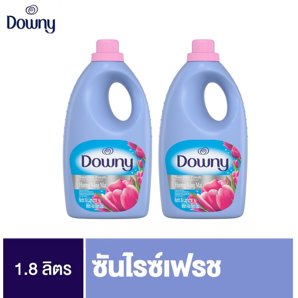 Downy Liquid Sunrise Fresh Bottle 1.8 L ดาวน์นี่ ซันไรซ์เฟรช  น้ำยาปรับผ้านุ่ม 1.8 ลิตร (2 ขวด) P&G - Pg_Official_Store - Thaipick