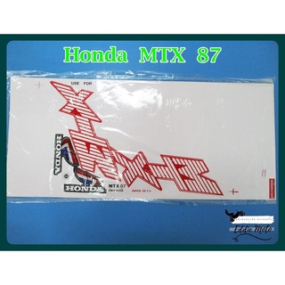 HONDA MTX 87 BODY STICKER SET "RED" &amp; "WHITE" SET // สติ๊กเกอร์ติดตัวรถ ฮอนด้า รถสีขาว รถสีแดง เคลือบเงา งานพิมพ์คมชัด