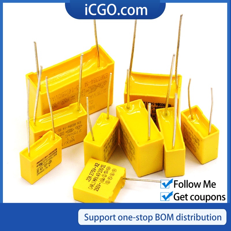 20 ชิ้น X2 ตัวเก็บประจุความปลอดภัย 24 ค่า 275VAC 275V 0.022UF 0.002UF 0.047UF 0.1UF 0.15UF 0.22UF 0.