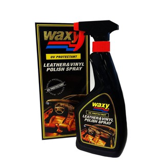 WAXY Leather &amp; Vinyl Polish UV Protectant 450 ML.;แว็กซี่ ยูวี โพรเทคแตนท์ ผลิตภัณฑ์ทำความสะอาดเครื่องหนังและไวนิล