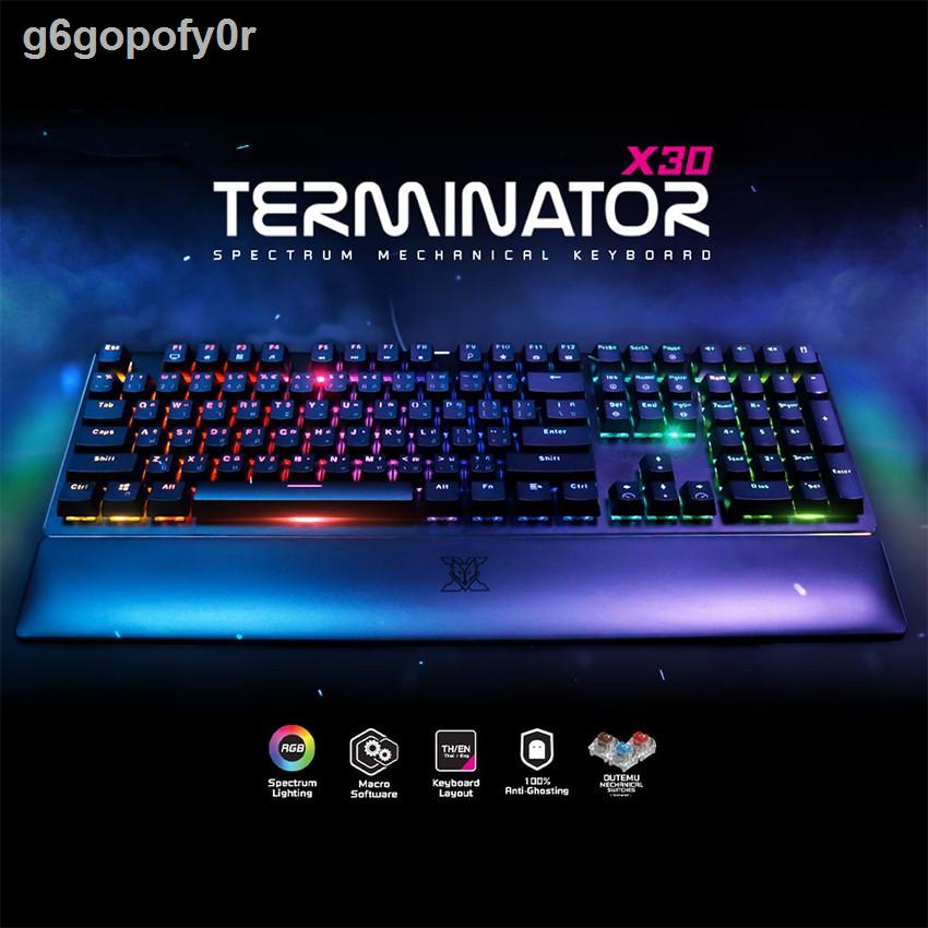 （พร้อมส่ง）ใหมஐ﹊NUBWO X30 TERMINATOR RGB Mechanical Gaming Keyboard คีย์บอร์ดเกมมิ่ง