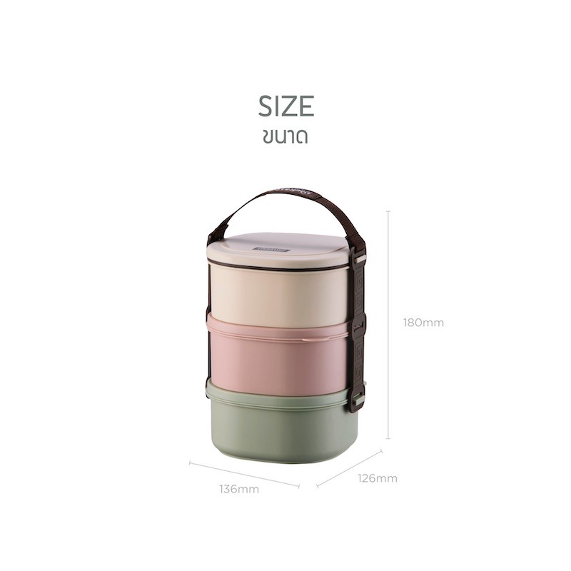 สินค้าของแถมไม่จำหนายปิ่นโต 3 ชั้น ถนอมอาหาร LocknLock รุ่น HPL770 ...