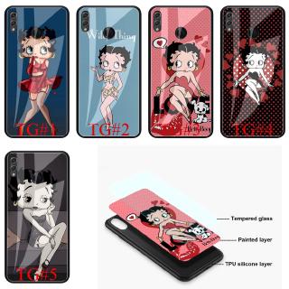 betty boop เคสโทรศัพท์กระจกนิรภัยสําหรับ vivo v 9 y 85 y 89 v 15 y 17 y 93 y 95 y 91 c