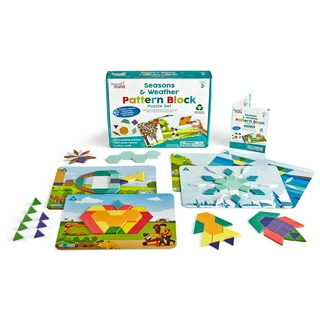 Pattern Block : Seasons &amp; Weather ของแท้ พร้อมส่ง เรียนรู้ ฤดูกาล สภาพอากาศ [ Hand2Mind ]