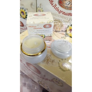 KIM ครีมไข่มุก ผสมบัวหิมะ (แท้) ครึ่งโหล (6 กล่อง) Whitening Pearl and Snowlotus Cream 20 g.