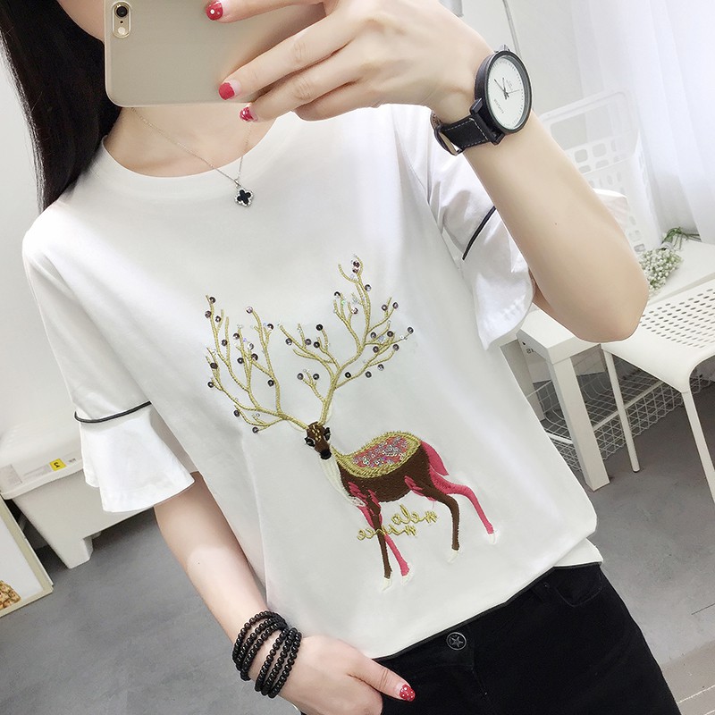 LH.Sunday🍀 เสื้อแขนสาวส่วนลายกวาง🦌💫 งานปักอลังการสุด มี 3 สียืนหนึ่งในความปัง ไม่มีไม่ได้แล้วจ้ะพี่จ๋าาาา ❤️‍🔥 - รูปที่ 2