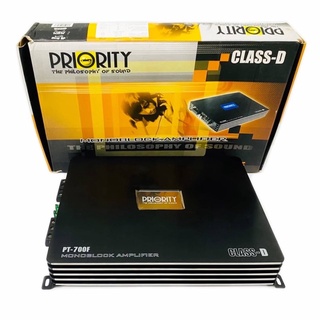 เพาเวอร์แอมป์ติดรถยนต์ดีๆแรงๆ PRIORITY รุ่น PT-700F CLASS D 700w. สีดำ เครื่องเสียงติดรถยนต์,เพาเวอร์ติดรถยนต์,เพาเวอร์