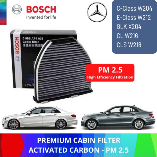 กรองอากาศ Aircon/Cabin สําหรับ MERCEDES C, E, CL, CLS Class W204 W212 PM2.5 Filter