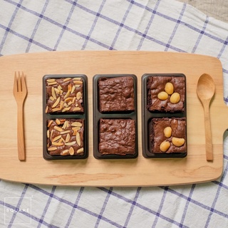 SQUARE2 Fudge Brownie 2 boxes บราวนี่เนื้อฟัดจ์ 2 กล่อง (2ชิ้น/1กล่อง)